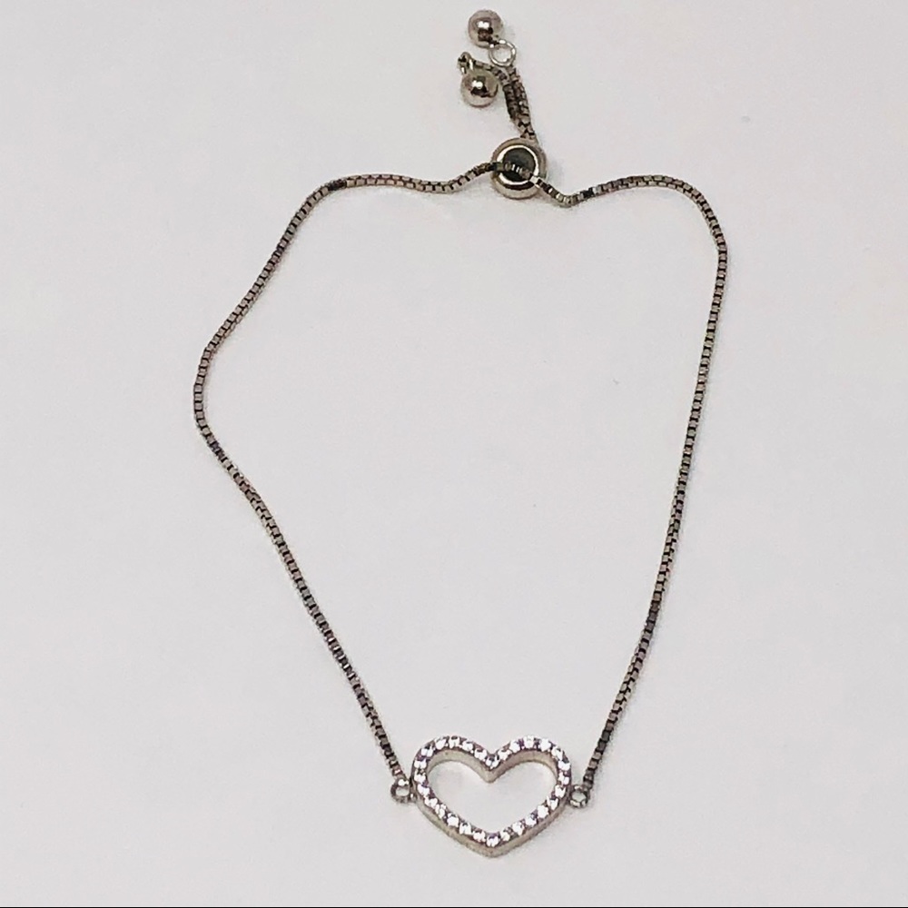 Sterling Silver/Crystals Adjustable Bracelet, Nwot - image 6